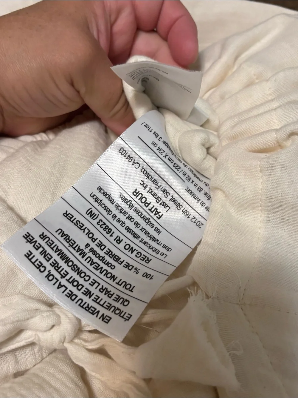 Quince Quilt - Organic Airy Gauze Cotton Dream Quilt Full/Queen in Undyed